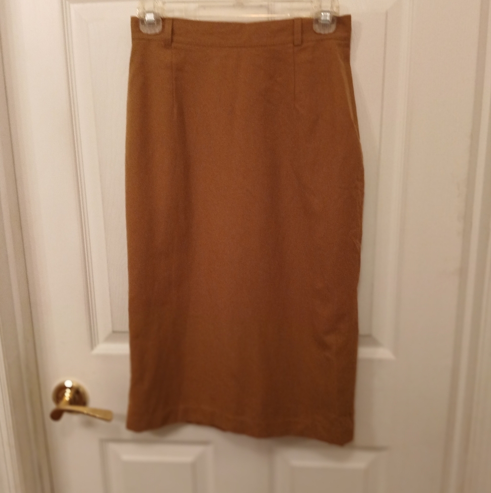 Vintage Tempus Wool Skirt Size 8 Rust